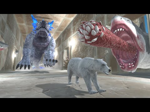 Escape from Shimo & Mutant Sharks | Tunnel of Nightmares Challenge - Animal Revolt Battle Simulator