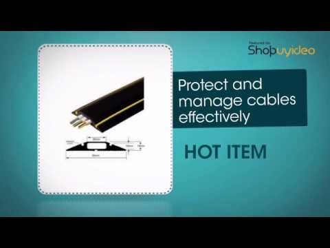 Permanent use Rubber Hi Vis floor cable protector & cable tidy Walsall & UK office or warehouse