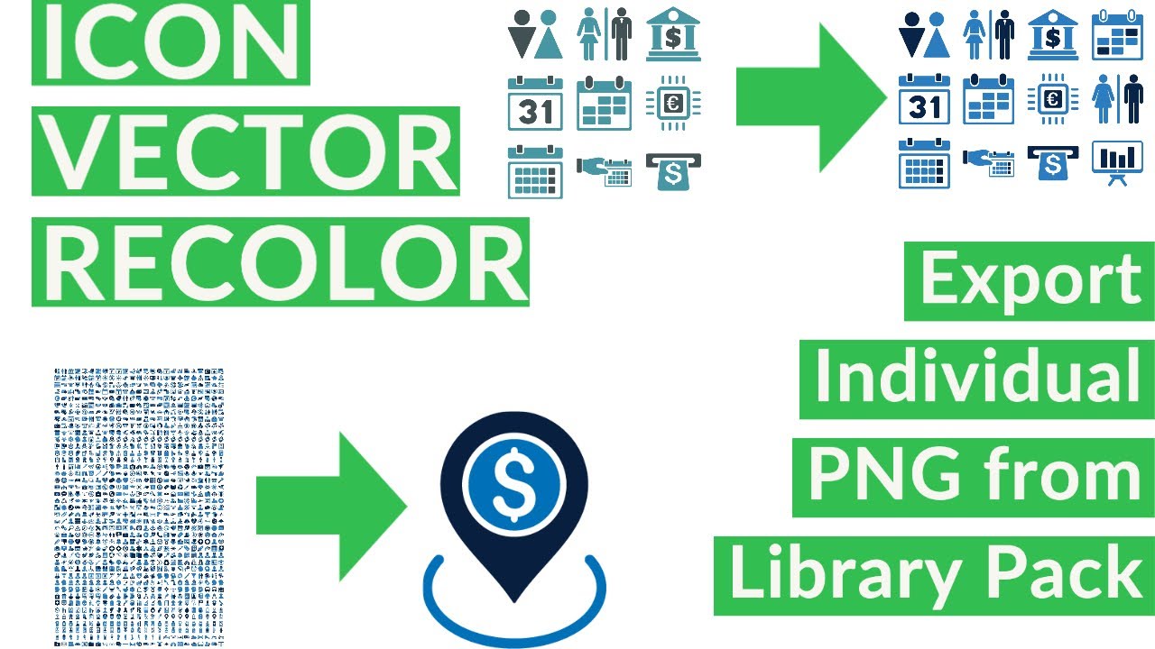 ICON PACKS - How to export Icons from a pack separately with different colors in adobe illustrator
