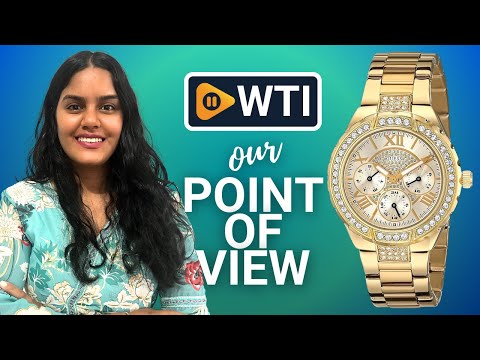 GUESS Women's U0111L2 Sparkling Hi-Energy Mid-Size Gold-Tone Watch - WTI product video review