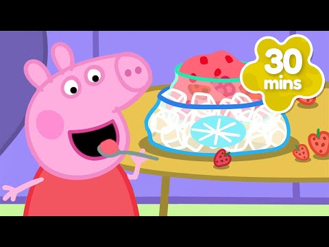 Peppa's HOMEMADE Ice Cream 🍨 Peppa Tries Strawberry Ice Cream 🍓 Peppa Pig Full Episodes | 30 Minutes