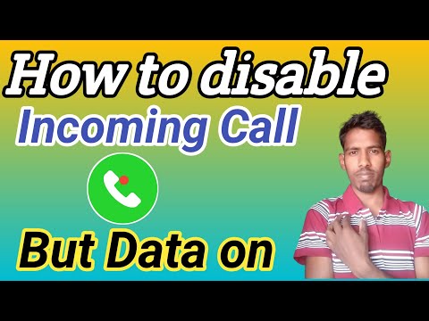 how to disable incoming calls and use internet