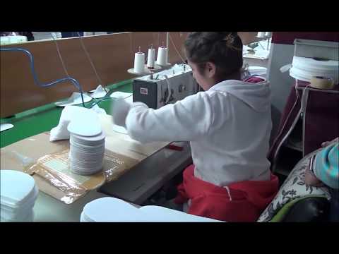 Automated line for sewing guest slippers video