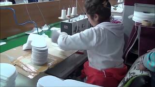 Automated line for sewing guest slippers video