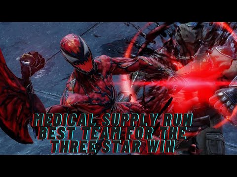 How to 3 star Medical Supply run Tier 14 using the best team for the easy win- Marvel Strike Force