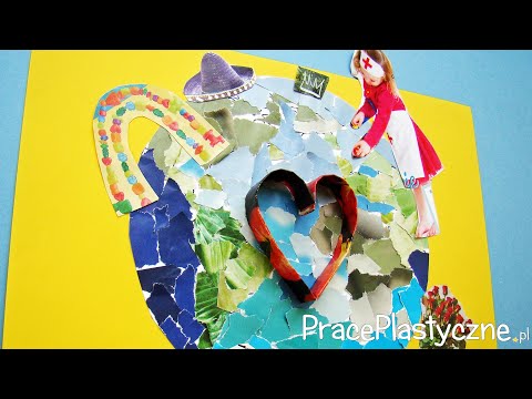 Planeta Ziemia - kolaż z gazet | Jak zrobić collage | Dzień Ziemi | Ziemia nasza planeta | Ekologia