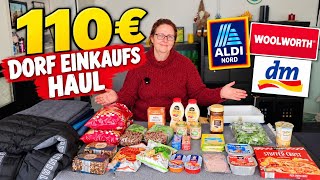 110€ Dorf-Einkauf bei ALDI Nord, Woolworth, dm | Großer Einkaufs-Haul mit Lebens