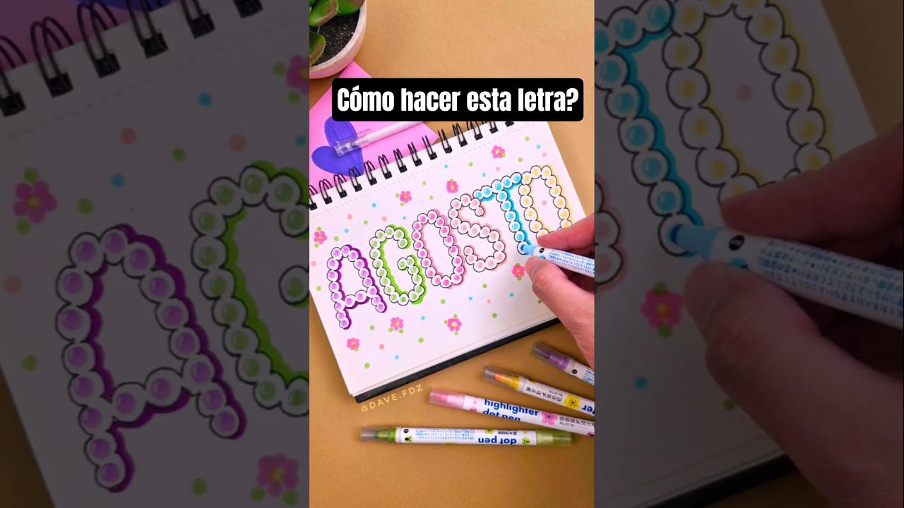 Tutorial de lettering: cómo hacer esta letra para títulos con marcadores #diy #lettering #studygram