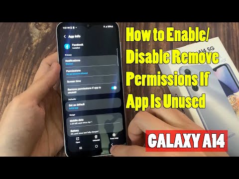 Samsung Galaxy A14: How to Enable/Disable Remove Permissions If App Is Unused