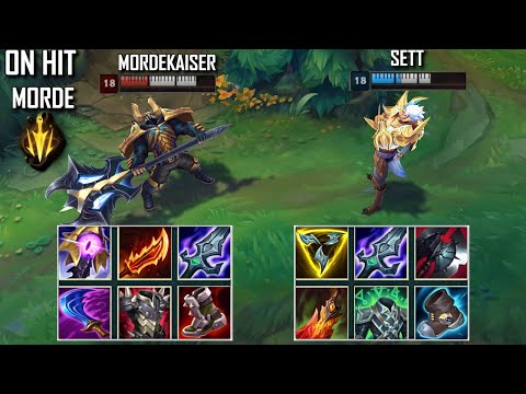 ON-HIT MORDEKAISER vs SETT FULL BUILD FIGHTS & Best Moments!