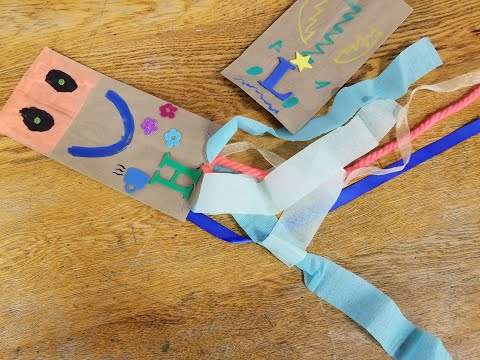 How to make a Paper Bag Kite - Toddler Tuesday!