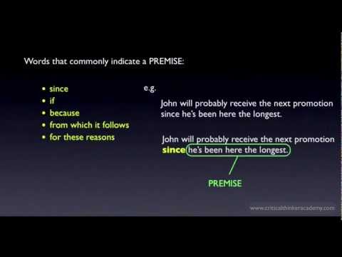 Identifying Premises and Conclusions