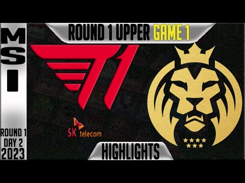 T1 vs MAD Highlights Game 1 | MSI 2023 Brackets Round 1 Upper | T1 vs MAD Lions G1