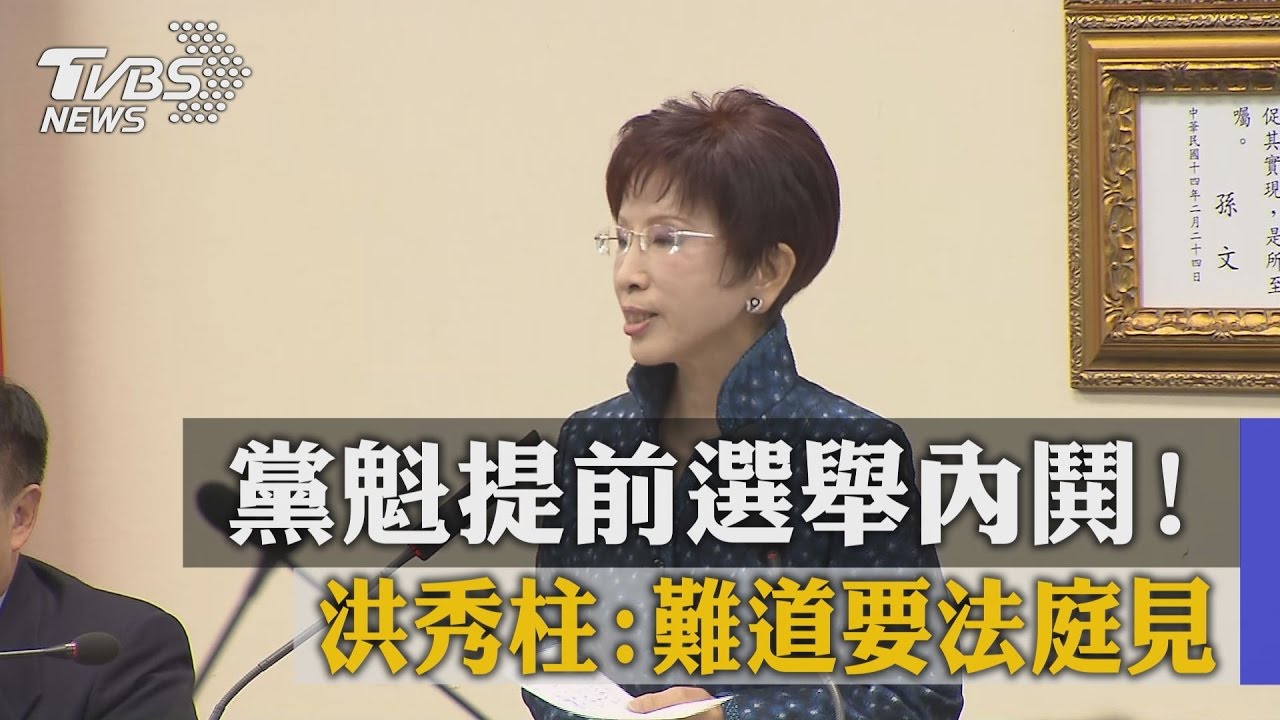 黨魁提前選舉內鬨！　洪秀柱：難道要法庭見