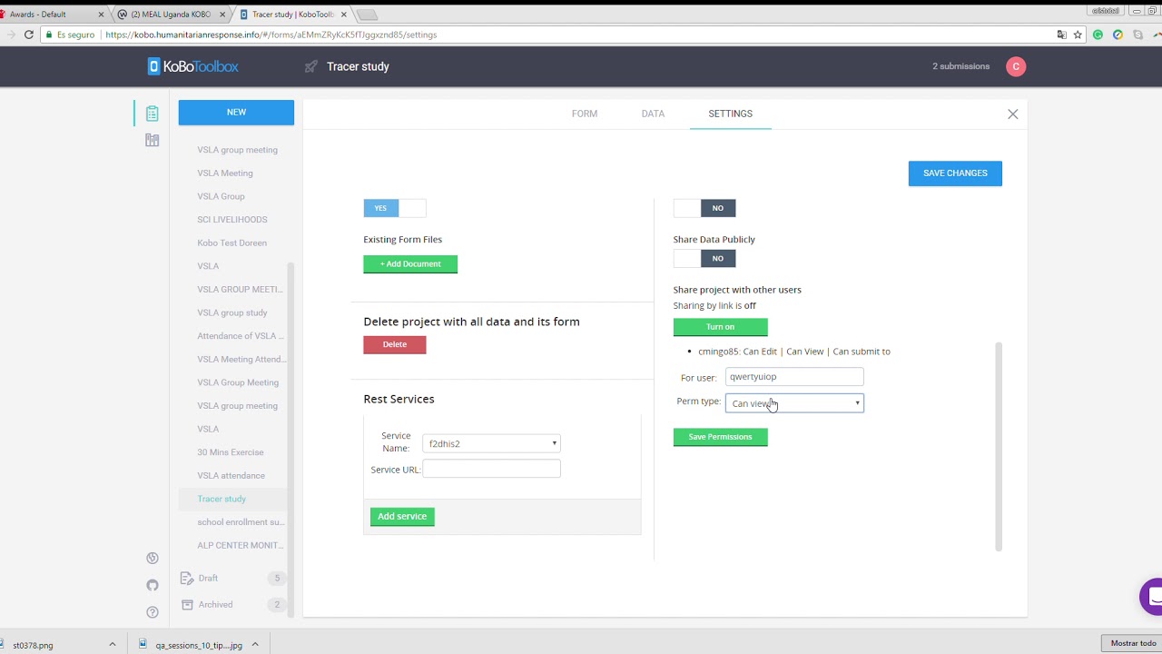 Adding users to collect data in KoboToolbox