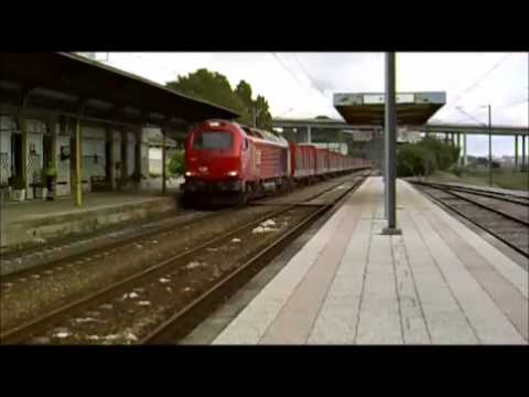 Comboio de Madeira nº 48838 e Comboio de Cimento nº 57637 - Estação da Amieira - PARTE I