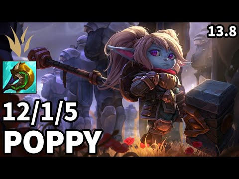Poppy Jungle vs Vi - KR Grandmaster | Patch 13.8