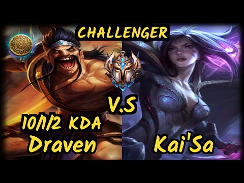 MSF.P Neon (DRAVEN) vs KAI'SA - 10/1/2 KDA BOTTOM ADC CHALLENGER GAMEPLAY - EUW