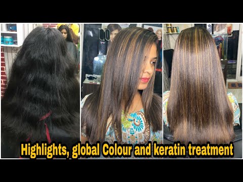 How to: Hair Highlights,Global Hair Colour and keratin...