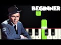 Moon River - Frank Sinatra | BEGINNER PIANO TUTORIAL + SHEET MUSIC by Betacustic
