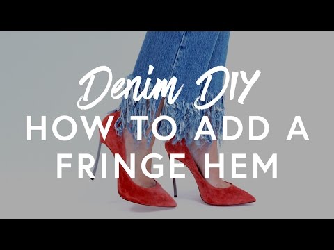 Denim DIY: How To Add A Fringe Hem | The Zoe Report by Rachel Zoe