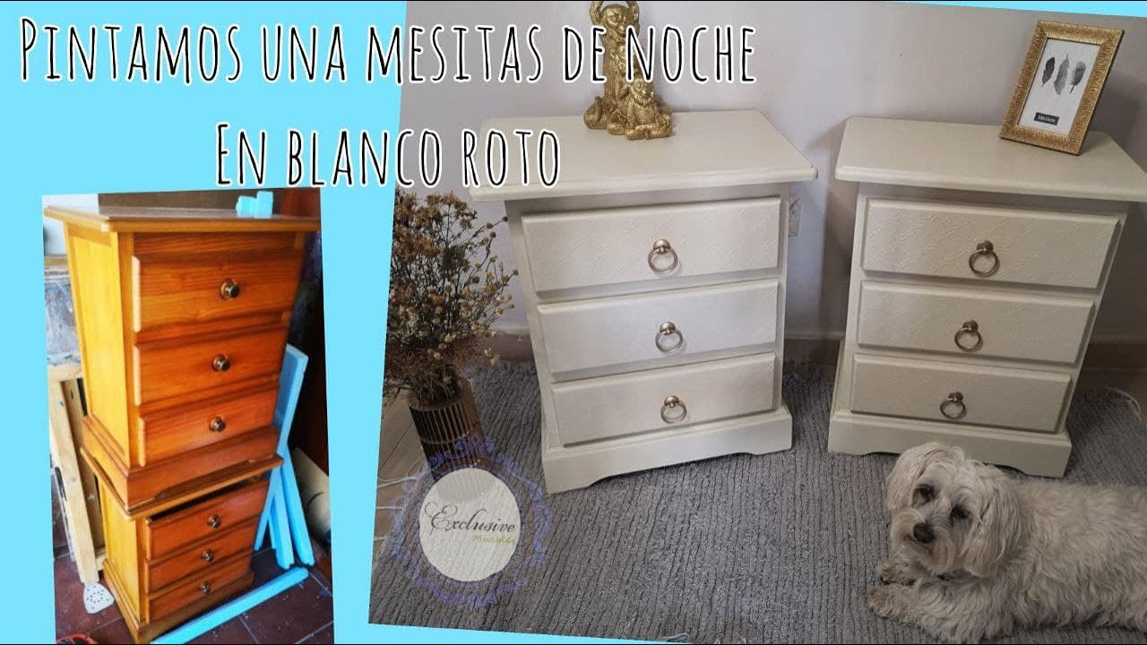 ❤️COMO PINTAR unas mesitas de noche de BLANCO❤️