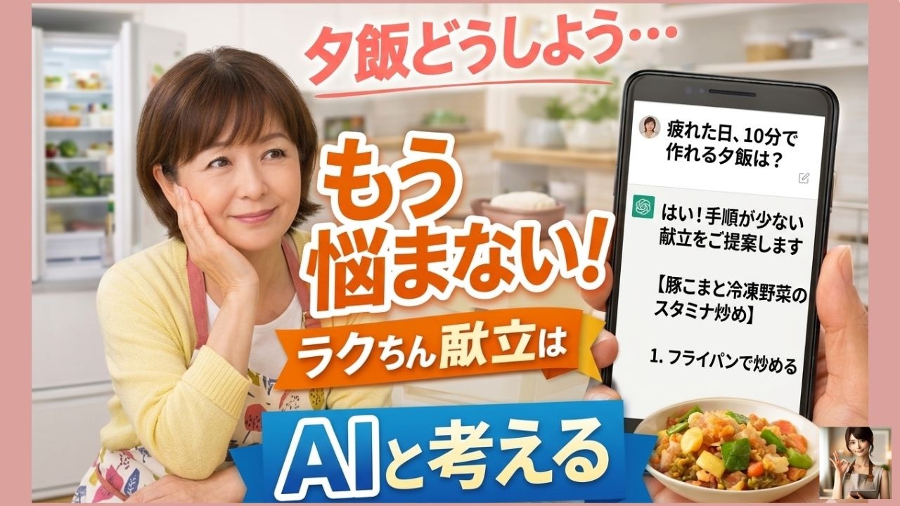 疲れた日の夕飯、もう悩まない！10分献立をAIに聞くコツ