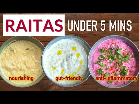 3 HEALTHY RAITA RECIPES | Indian Style Yogurt