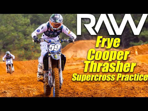 Justin Cooper, Jarrett Frye, and Nate Thrasher Supercross Practice RAW - Motocross Action Magazine