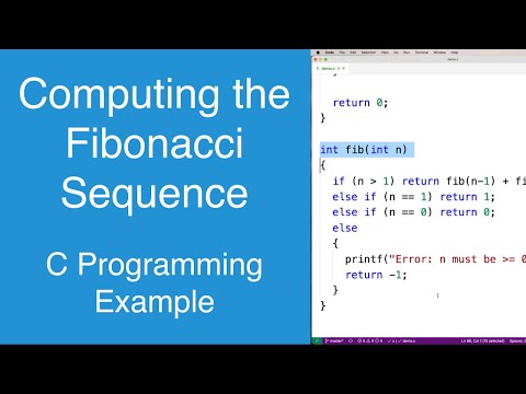 Computing The Fibonacci Sequence C Programming Example