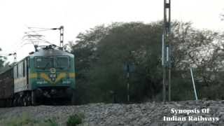 preview picture of video 'INDIAN RAILWAYS: GREEN MONSTER LALLAGUDA WAG-9 LOCOMOTIVE WITH A FREIGHT SEEMS TO BE IN A HURRY'