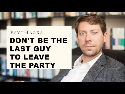 Don't be the last guy to leave the party: a lesson for your 20s