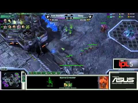 SC2 Sleep vs Scarlett ZvZ Game 1 IPL 5 Winners Round 4 Starcraft 2 Tournaments