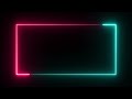 Glowing Frame Black Screen Neon Light Border Frame Template Video Background