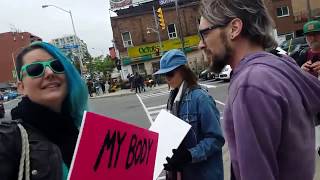 SOY BOY round house kicks pro life woman