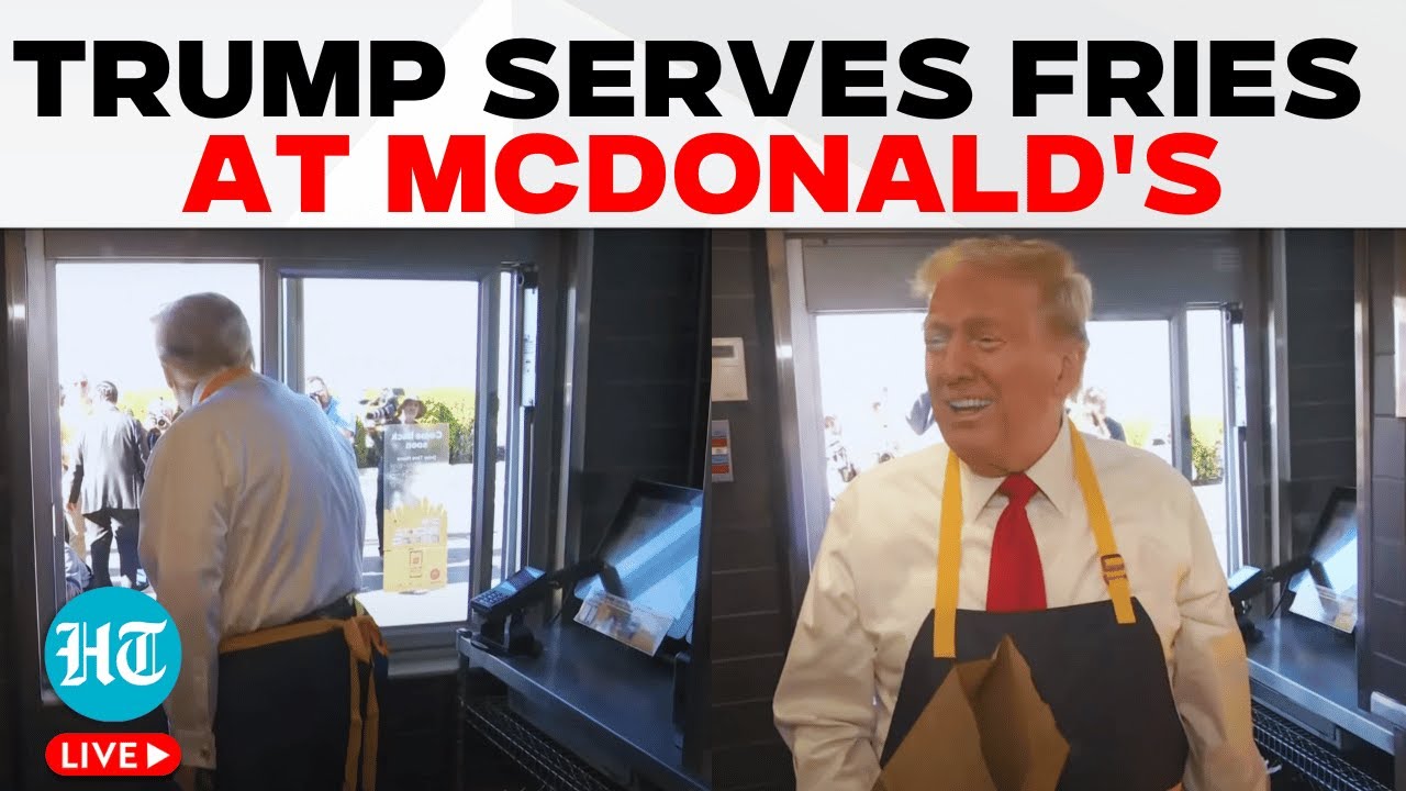 LIVE | Donald Trump At McDonald's | Trump Serves French Fries At Pennsylvania Outlet | US Elections