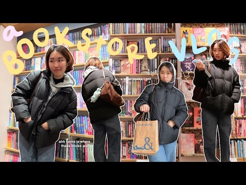 bookstore vlog 🧸📚❄️ (book shop with me + book haul)