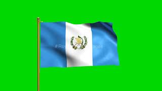 Guatemala National Flag | World Countries Flag Series | Green Screen Flag | Royalty Free Footages