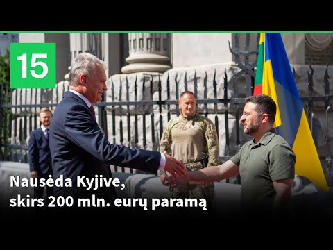 Nausėda Kyjive: Lietuva patvirtino ilgalaikį, apie 200 milijonų eurų, karinės paramos Ukrainai planą
