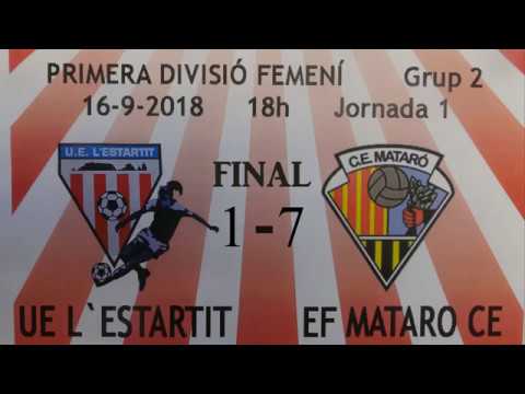 L'Estartit vs Mataró   els gols del partit