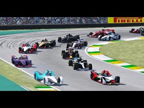 All F1 2018 Cars vs All Formula E Cars - Interlagos