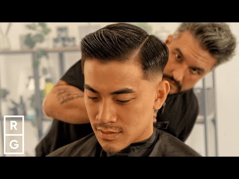 From a CURLY PERM to a CLASSIC HAIRCUT (Side Part Skin Fade Haircut)