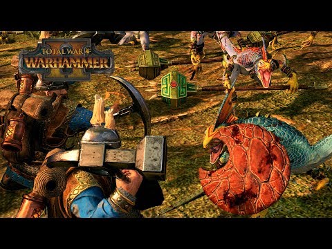 SKINKS & SNEAKS - Lizardmen, Greenskins vs Dwarfs // Total War: Warhammer II Online Battle