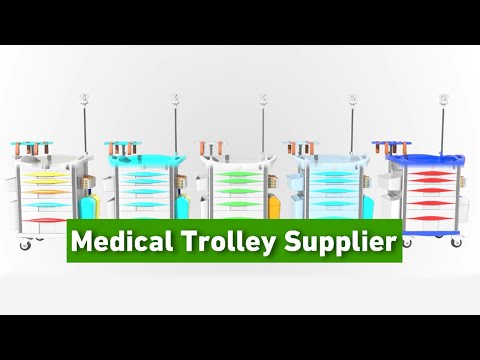 Medical Double Sided ABS Medicine Trolley