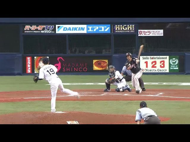 【8回表】変化球をうまく拾った!! マリーンズ・サブロー 代打的中のタイムリーヒット 2015/7/13 Bs-M