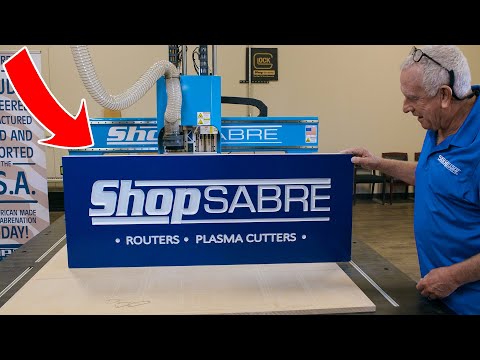 ShopSabre CNC Engraved Sign on IS Series 408 Routervideo thumb