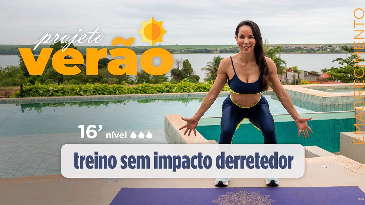 Treino SEM IMPACTO para emagrecer em casa - PROJETO VERÃO ☀️- Carol Borba