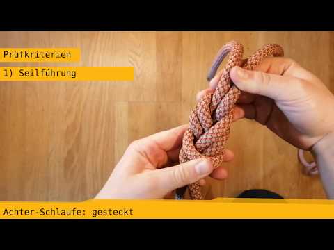 Achterknoten und Achterschlaufe (gelegt + gesteckt)