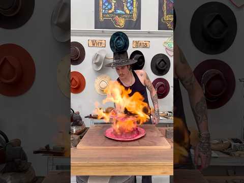 “RED VELVET” Custom porkpie hat, creation process.