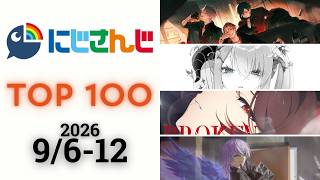 【2026/9/6-12】にじさんじ 歌ってみた&オリジナルソング 週間再生数ランキング TOP 100 + 新曲